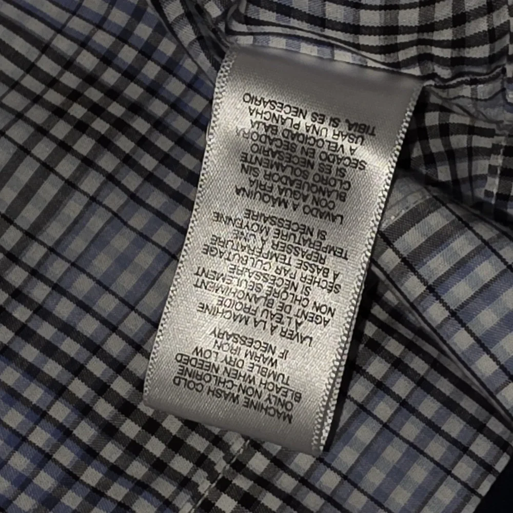 Michael Kors Tailored Fit Short Sleeve Button Up Plaid Shirt Mens Size‎ Medium